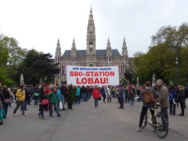 Aktion beim SPÖ-Maiaufmarsch, Foto 5