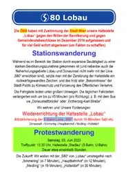 Flyer zur Stationswanderung am 3. Juni 2023